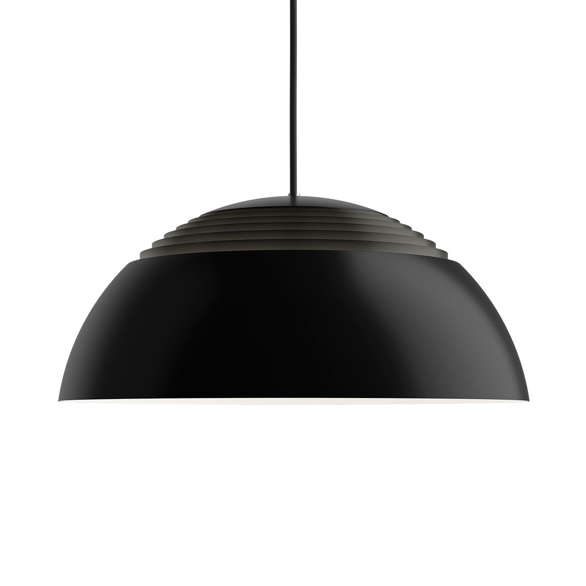Suspension AJ - 19.7" 2700K (Blanc Chaud) Noir by Louis Poulsen | Luminaires & cie