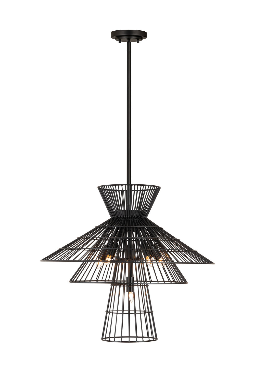 Suspension Alito Noir mat, 25" – Z-Lite