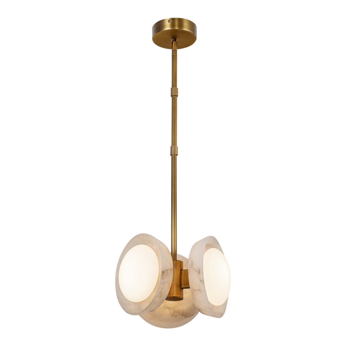 Suspension Alonso - Laiton vintage / Albâtre by Alora Lighting | Luminaires & cie
