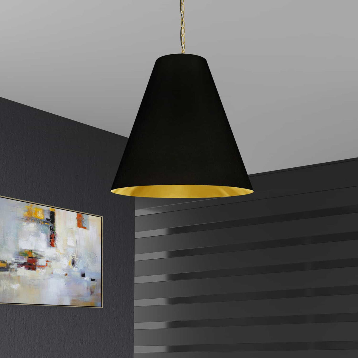 Suspension Anaya 26", Noir / Laiton vieilli – vue 2
