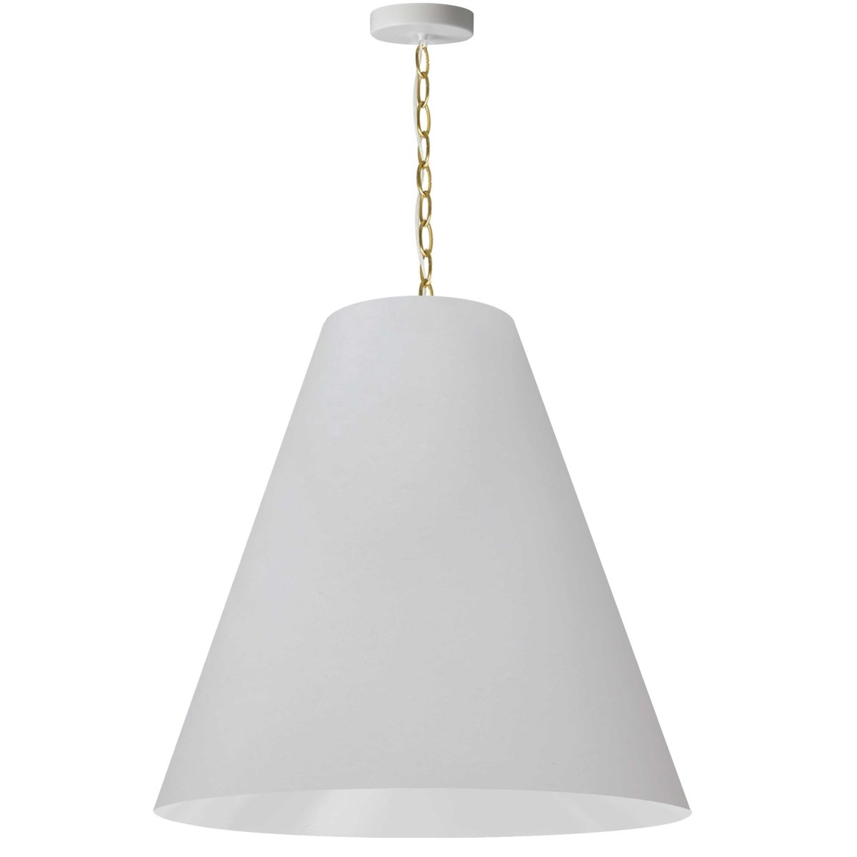 Suspension Anaya - Laiton vieilli Blanc 26" by Dainolite | Luminaires & cie