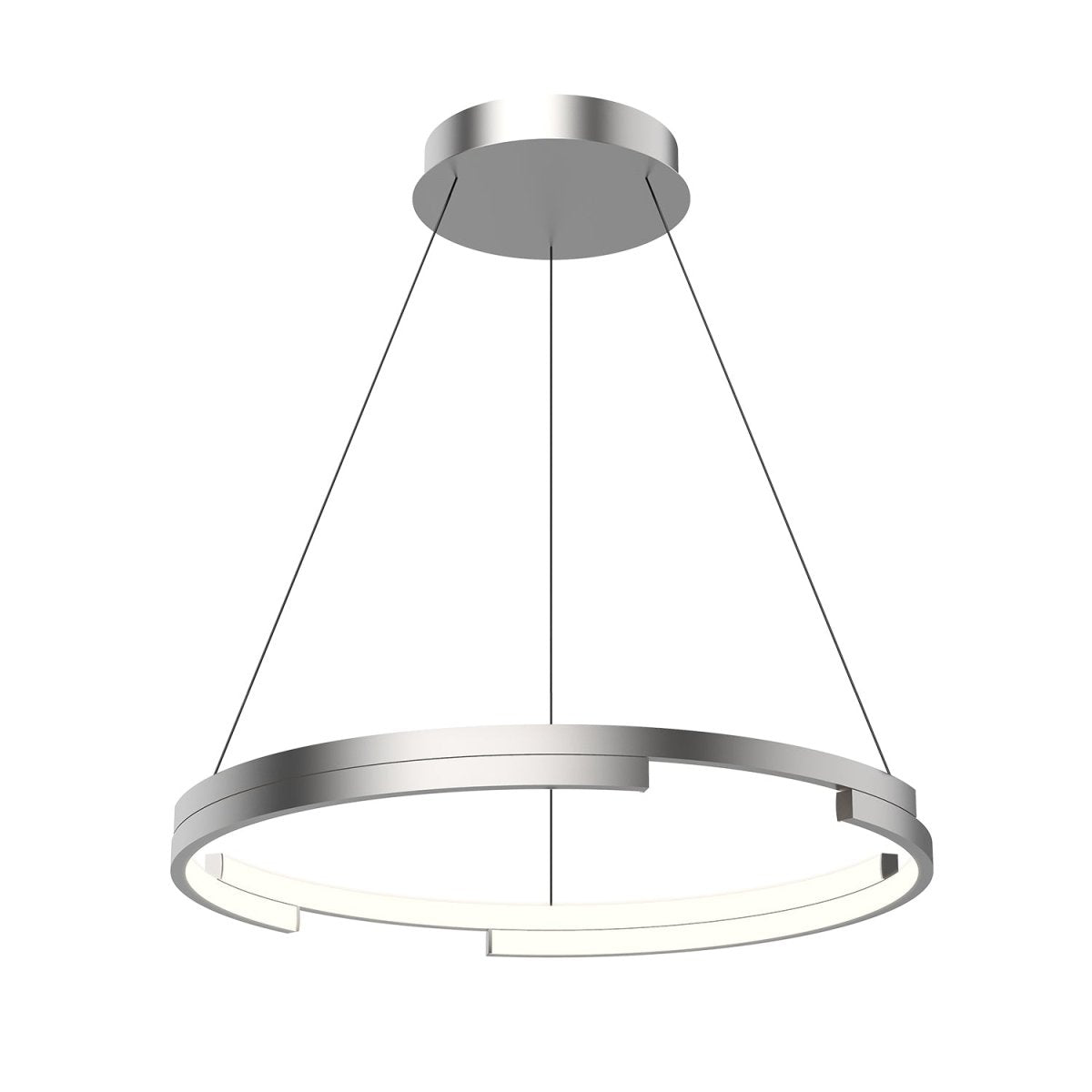 Suspension Anello Minor - Nickel brossé 24" by Kuzco Lighting | Luminaires & cie