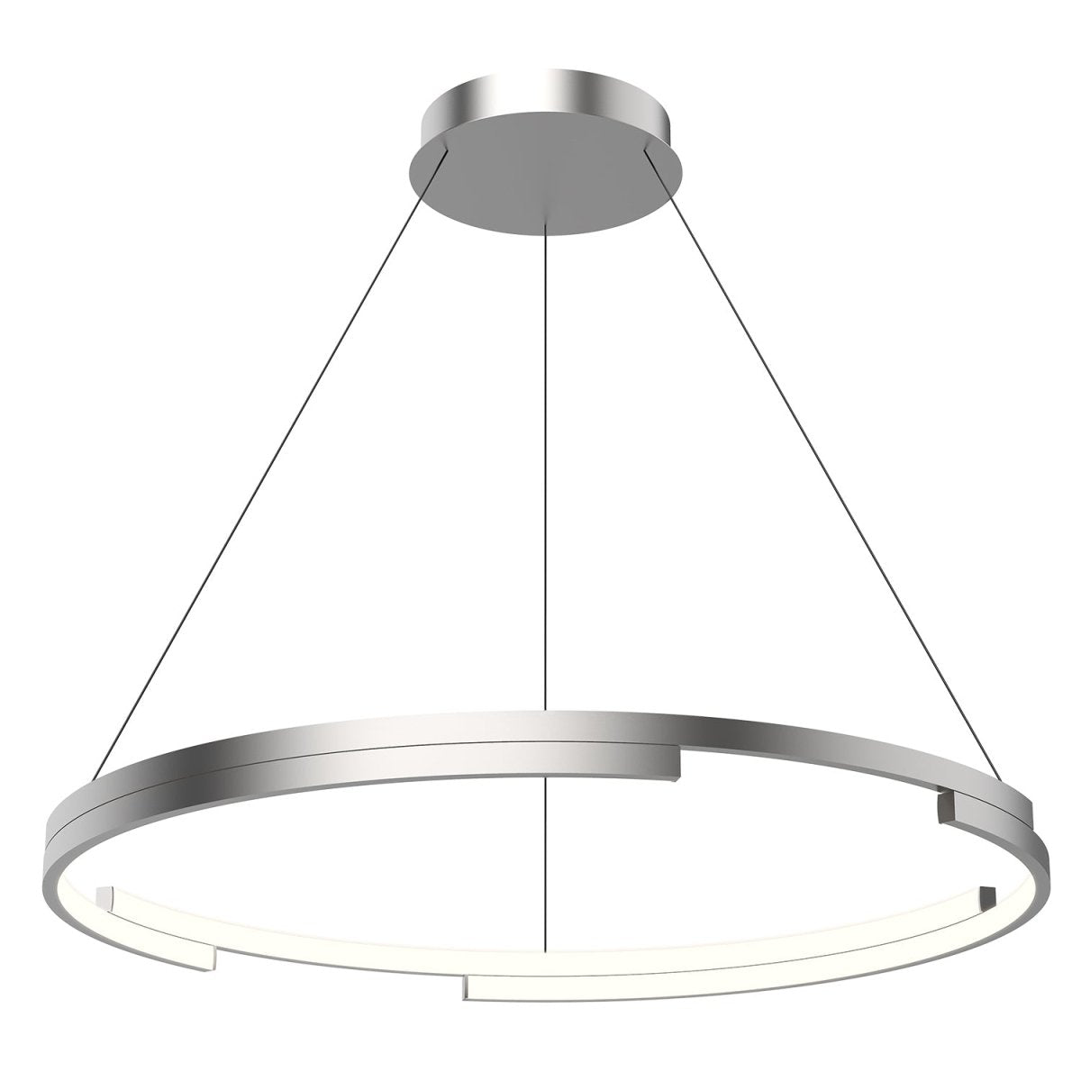 Suspension Anello Minor - Nickel brossé 32" by Kuzco Lighting | Luminaires & cie