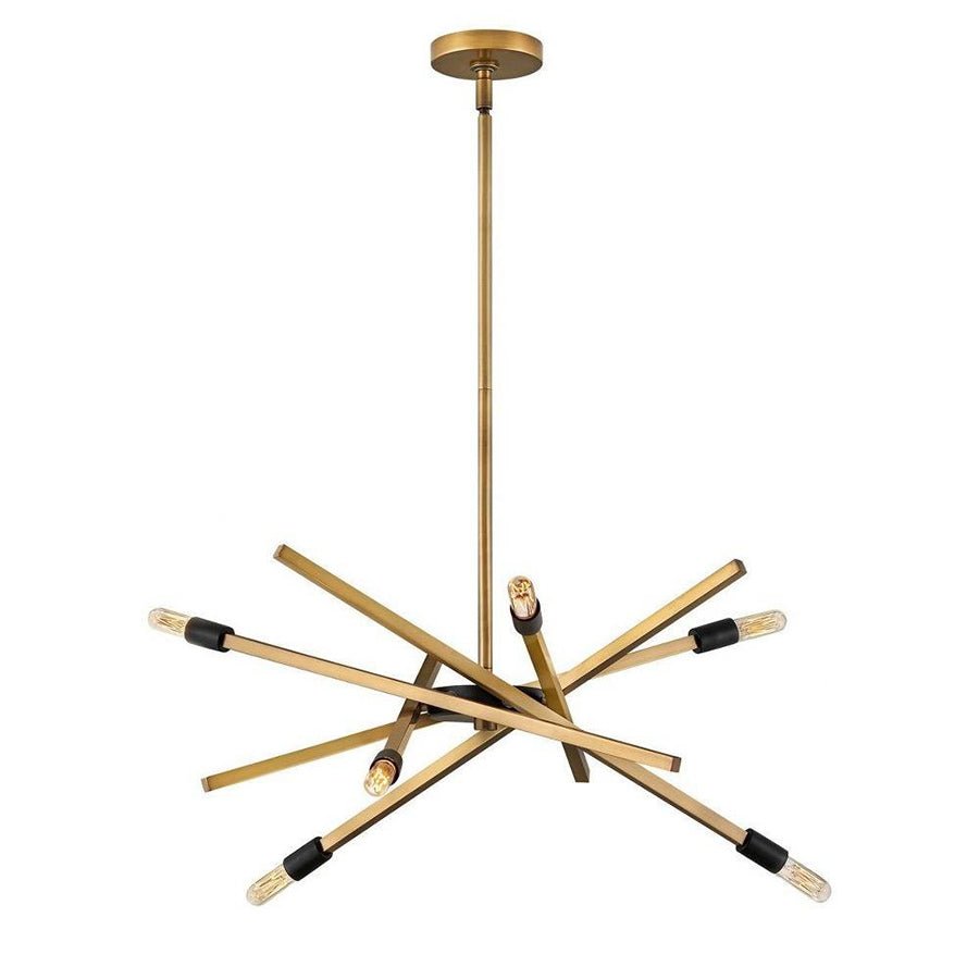 Suspension Archer - Laiton avec des accents noirs 26" by Hinkley | Luminaires & cie