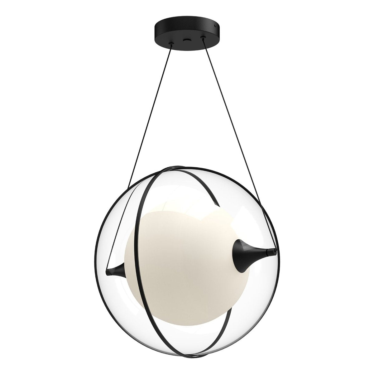 Suspension Aries - Noir Verre dépoli by Kuzco Lighting | Luminaires & cie