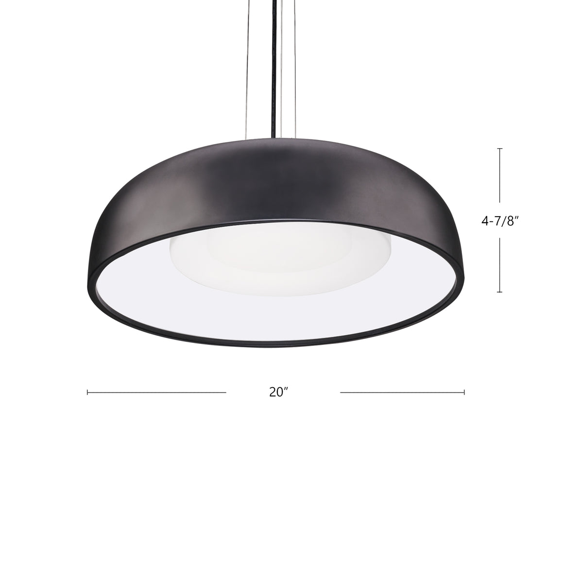 Suspension Beacon Blanc, 20" – vue 3
