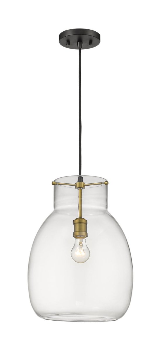 Suspension Bella - Noir mat + Laiton vieilli 16 1/2" by Z-Lite | Luminaires & cie