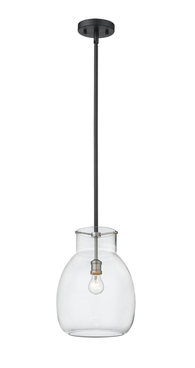 Suspension Bella - Noir mat + Nickel brossé 16" by Z-Lite | Luminaires & cie
