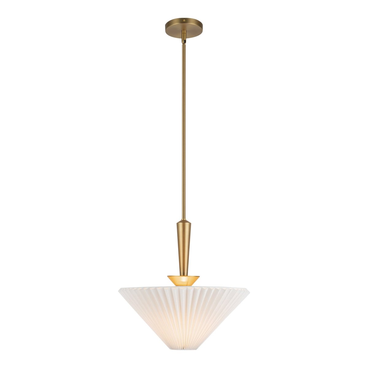 Suspension Bridgette - Or brossé Blanc plié by Alora Lighting | Luminaires & cie