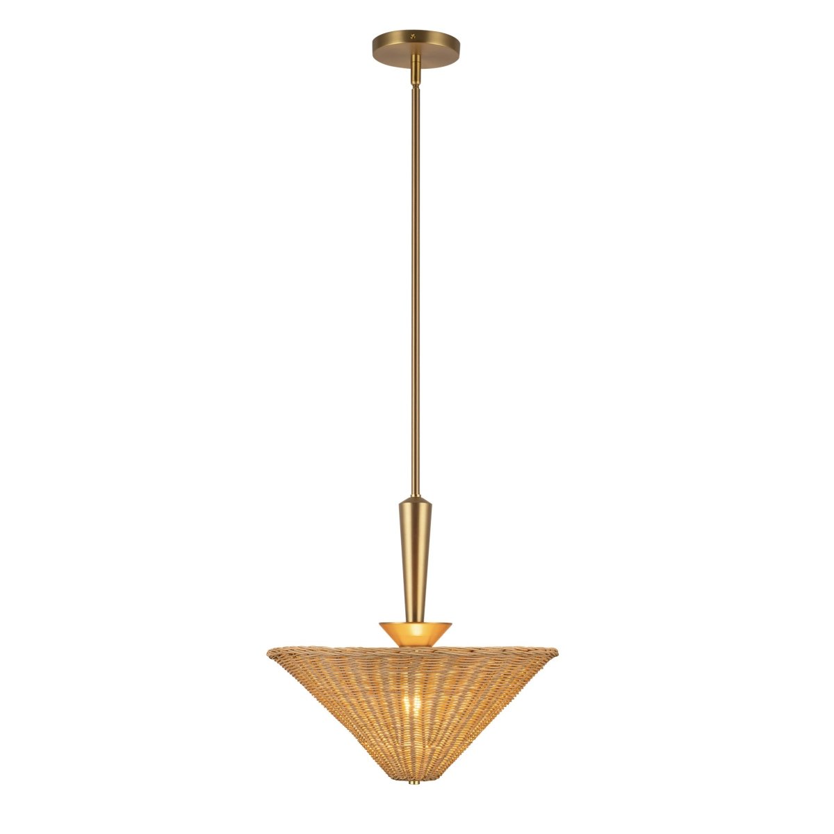 Suspension Bridgette - Or brossé Rottin by Alora Lighting | Luminaires & cie