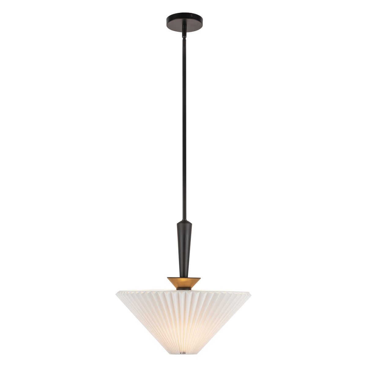 Suspension Bridgette - Noir mat Blanc plié by Alora Lighting | Luminaires & cie