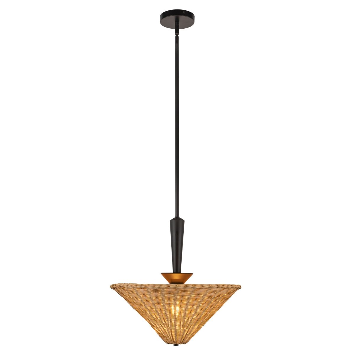 Suspension Bridgette - Noir mat Rottin by Alora Lighting | Luminaires & cie