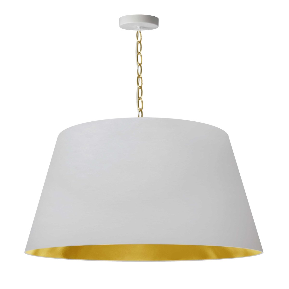 Suspension Brynn - Laiton vieilli Blanc et or 26" by Dainolite | Luminaires & cie