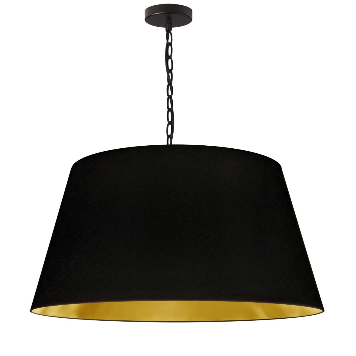 Suspension Brynn - Noir Noir et or 26" by Dainolite | Luminaires & cie