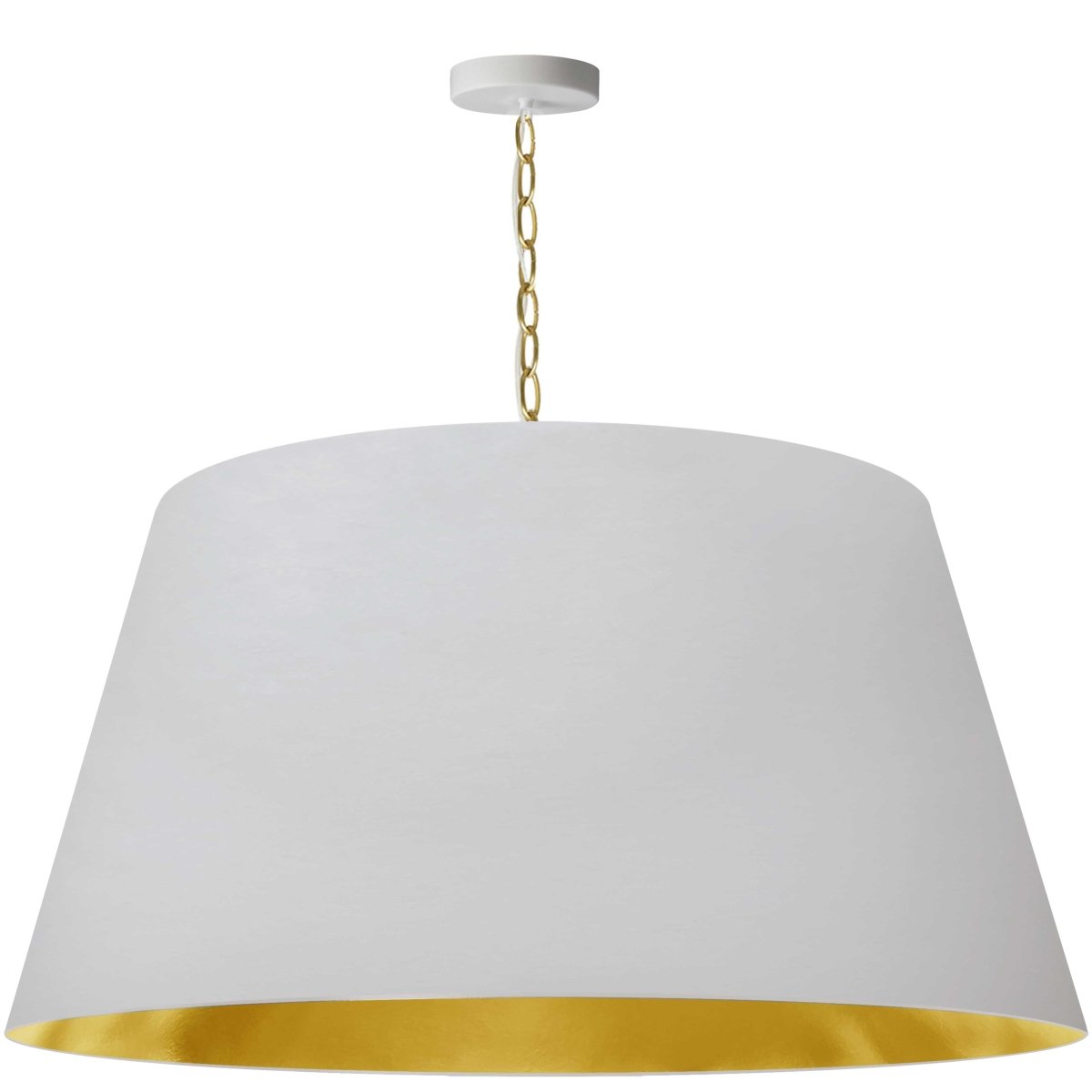 Suspension Brynn - Laiton vieilli Blanc et or 32" by Dainolite | Luminaires & cie