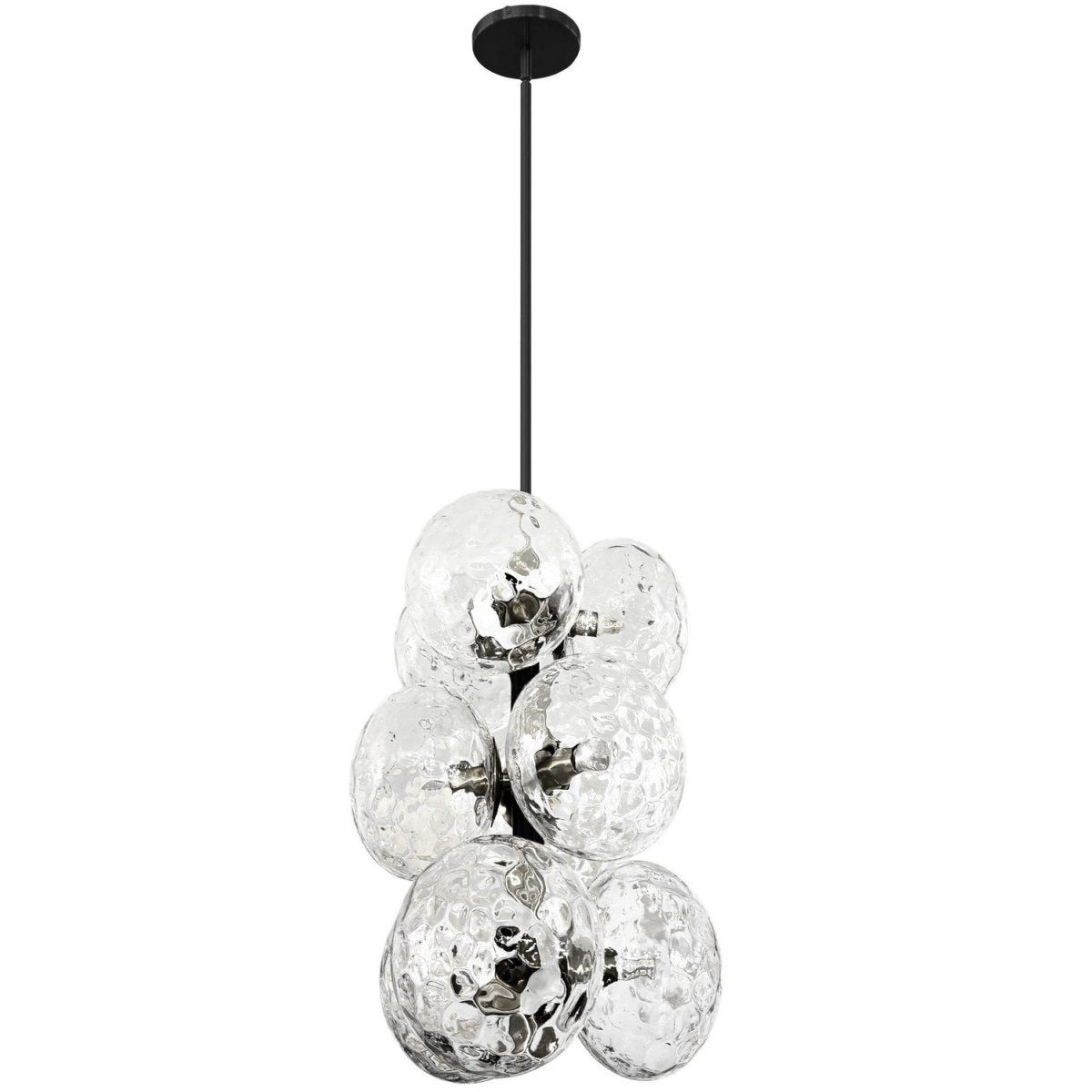 Suspension Burlat - 9 Transparent / Noir mat by Dainolite | Luminaires & cie