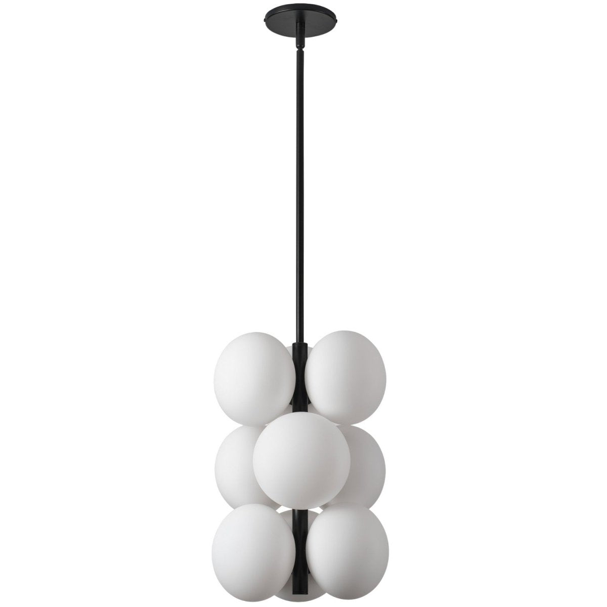 Suspension Burlat - 9 Blanc / Noir mat by Dainolite | Luminaires & cie