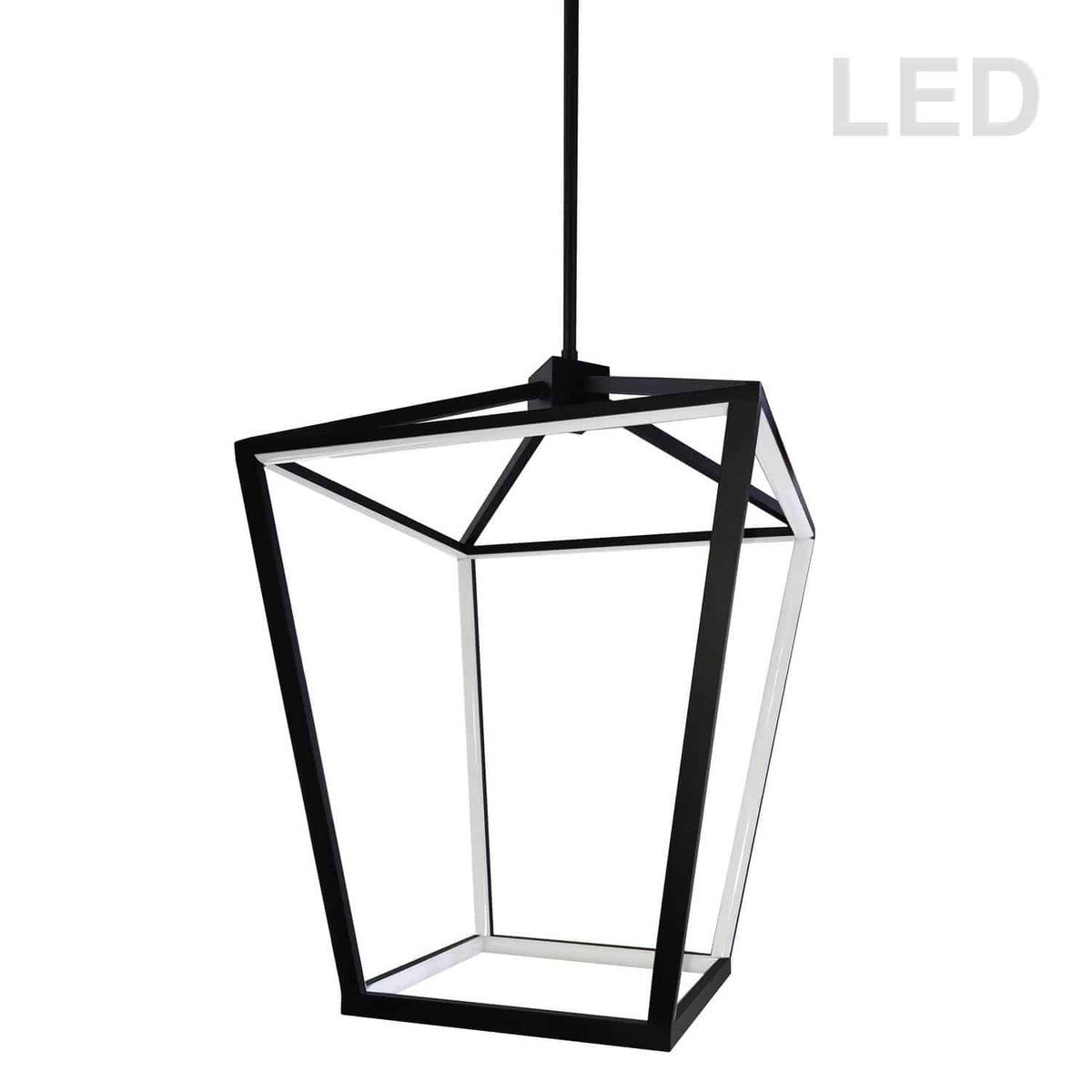 Lustre Cage 13", Noir / Noir mat – vue 2