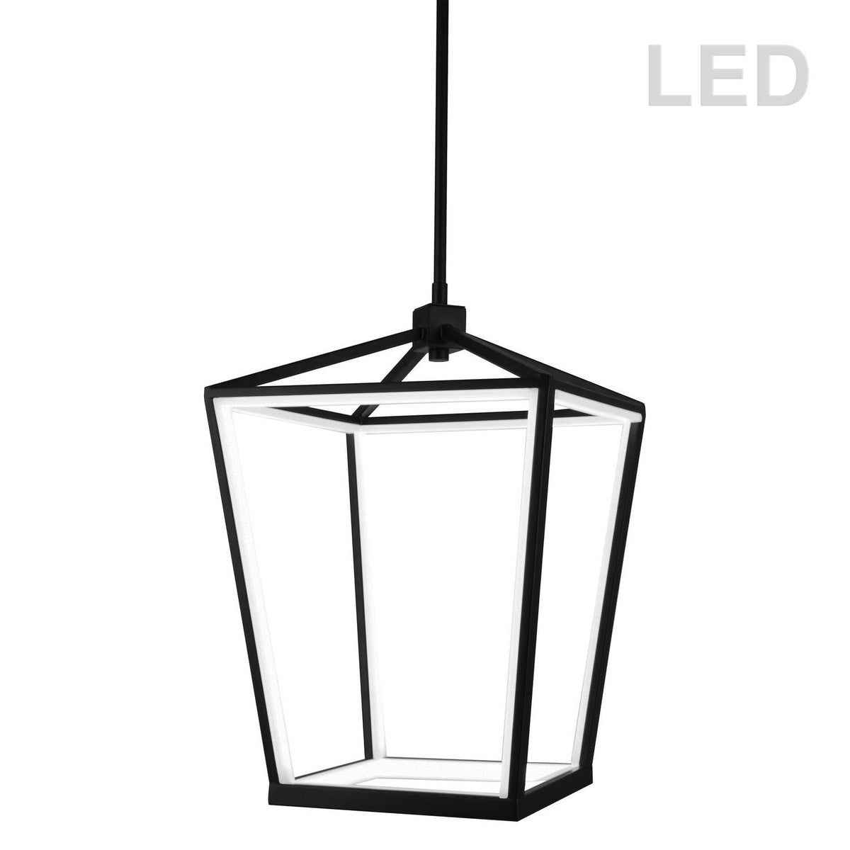 Lustre Cage 13", Noir / Noir mat – Dainolite