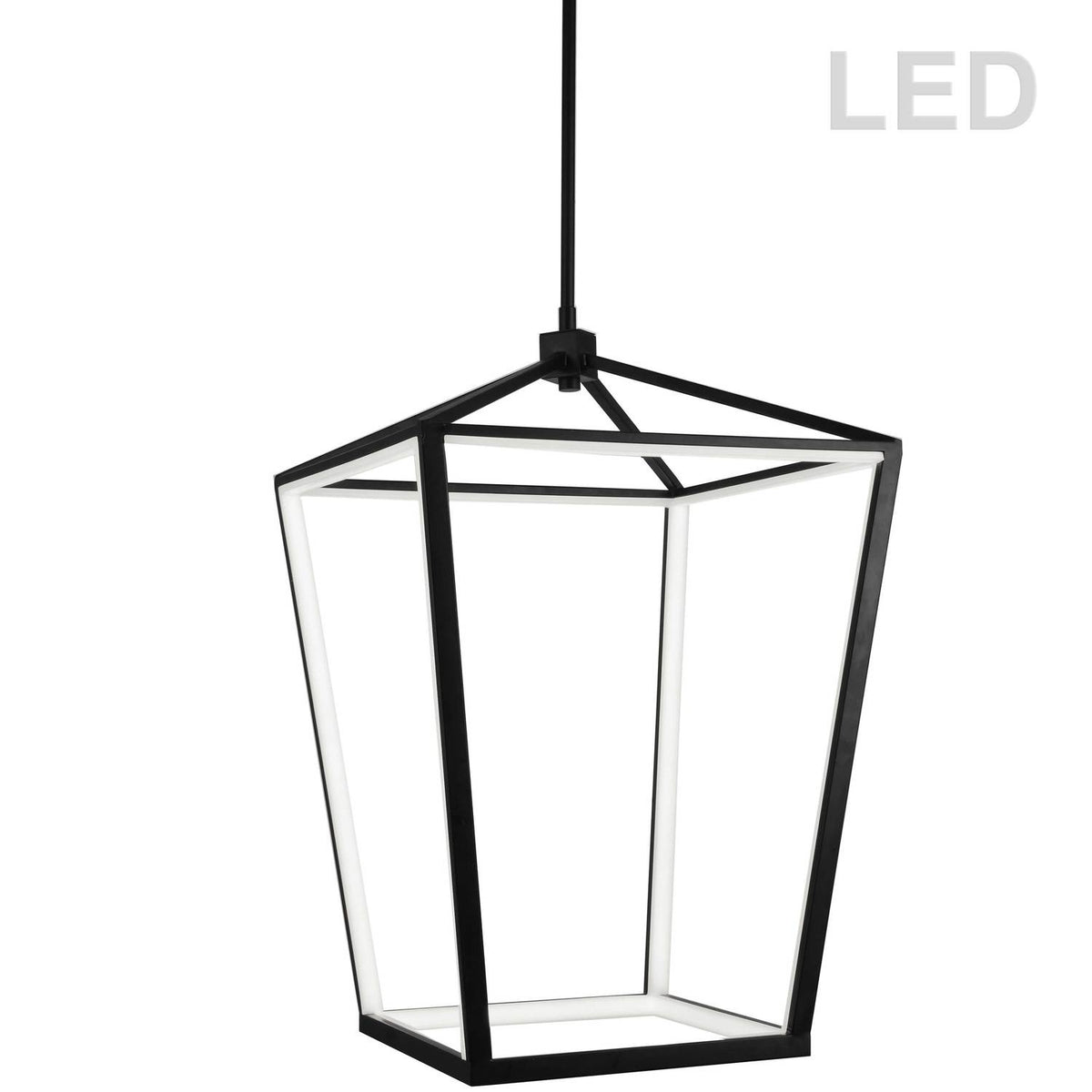 Lustre Cage 17", Noir / Noir mat – Dainolite