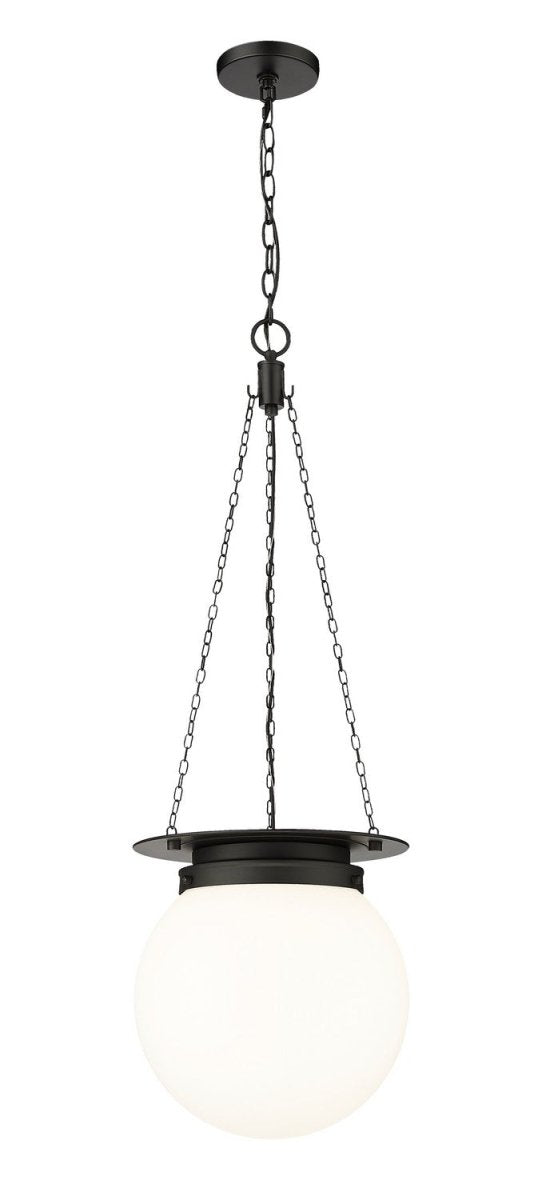 Suspension Calhoun - Noir mat Opale blanc by Z-Lite | Luminaires & cie
