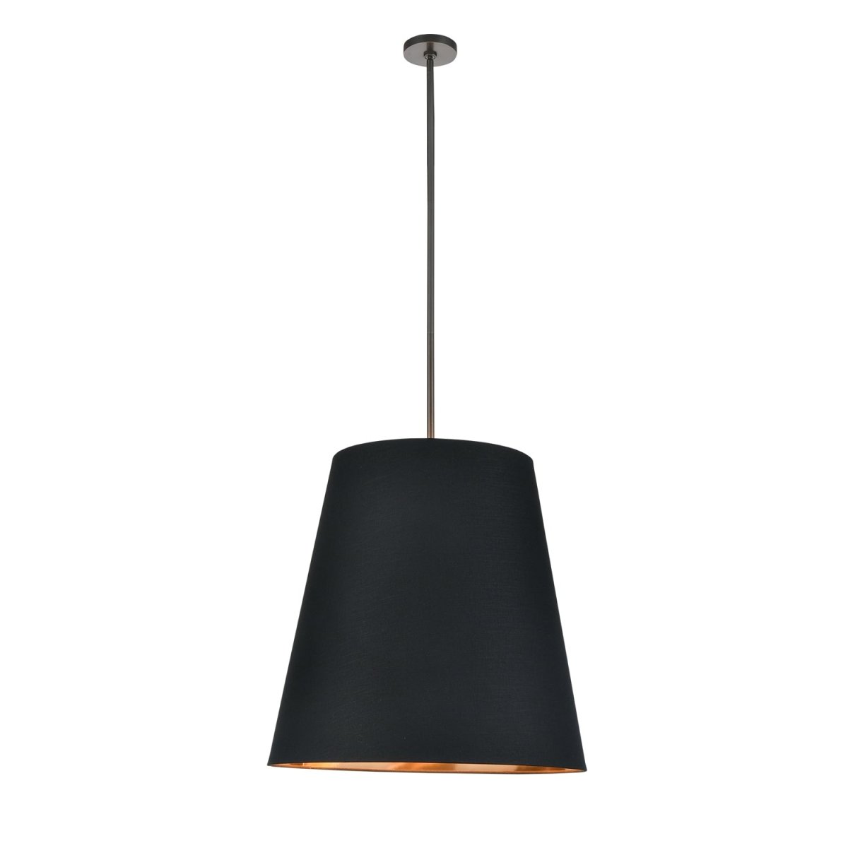 Suspension Calor - Bronze urbain Lin noir avec parchemin or 24 7/8" by Alora Lighting | Luminaires & cie