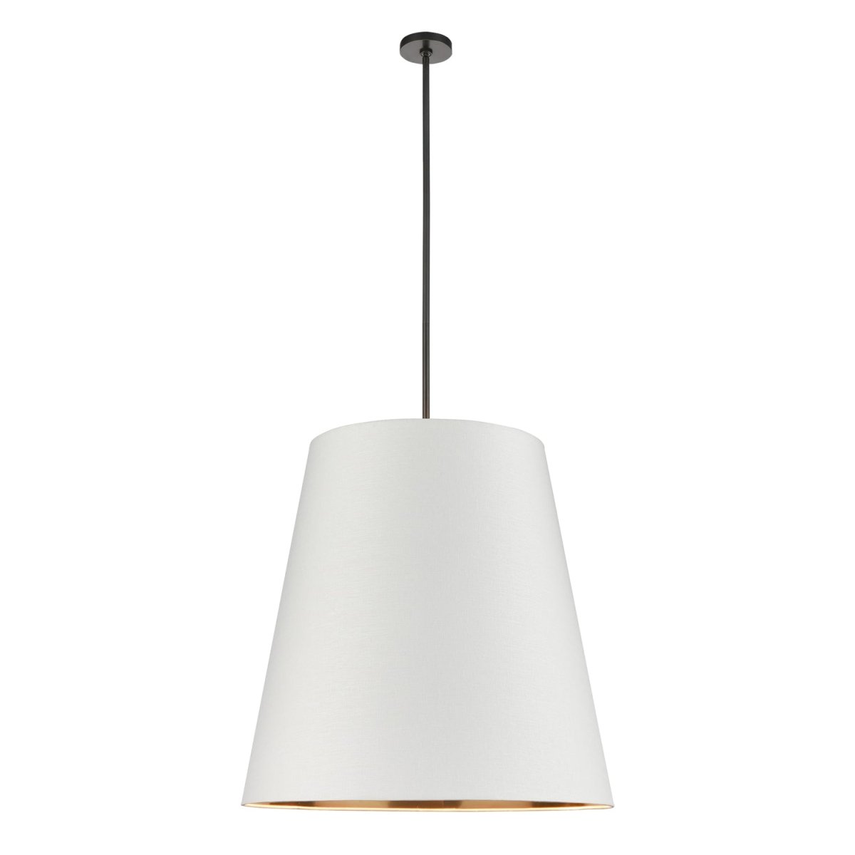 Suspension Calor - Bronze urbain Lin blanc avec parchemin or 30" by Alora Lighting | Luminaires & cie