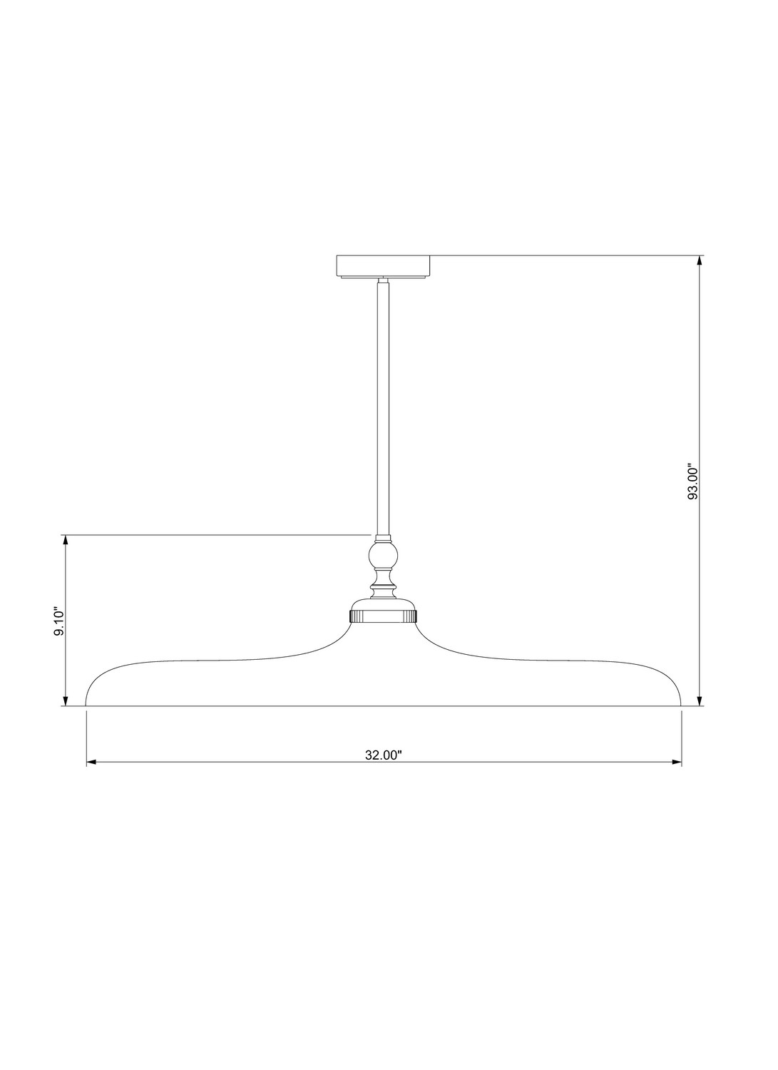 Suspension Camden Nickel brossé, 32" – vue 6
