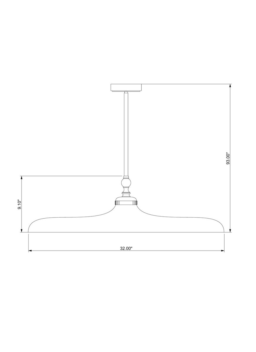 Suspension Camden - Laiton frotté 32" by Z-Lite | Luminaires & cie