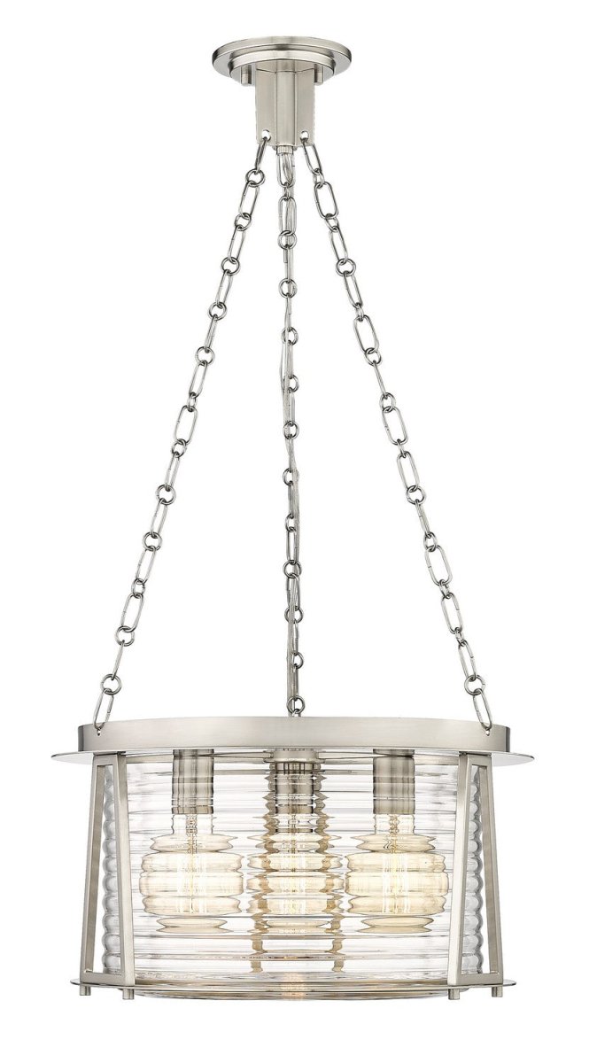 Suspension Cape Harbor - Nickel brossé 18" by Z-Lite | Luminaires & cie