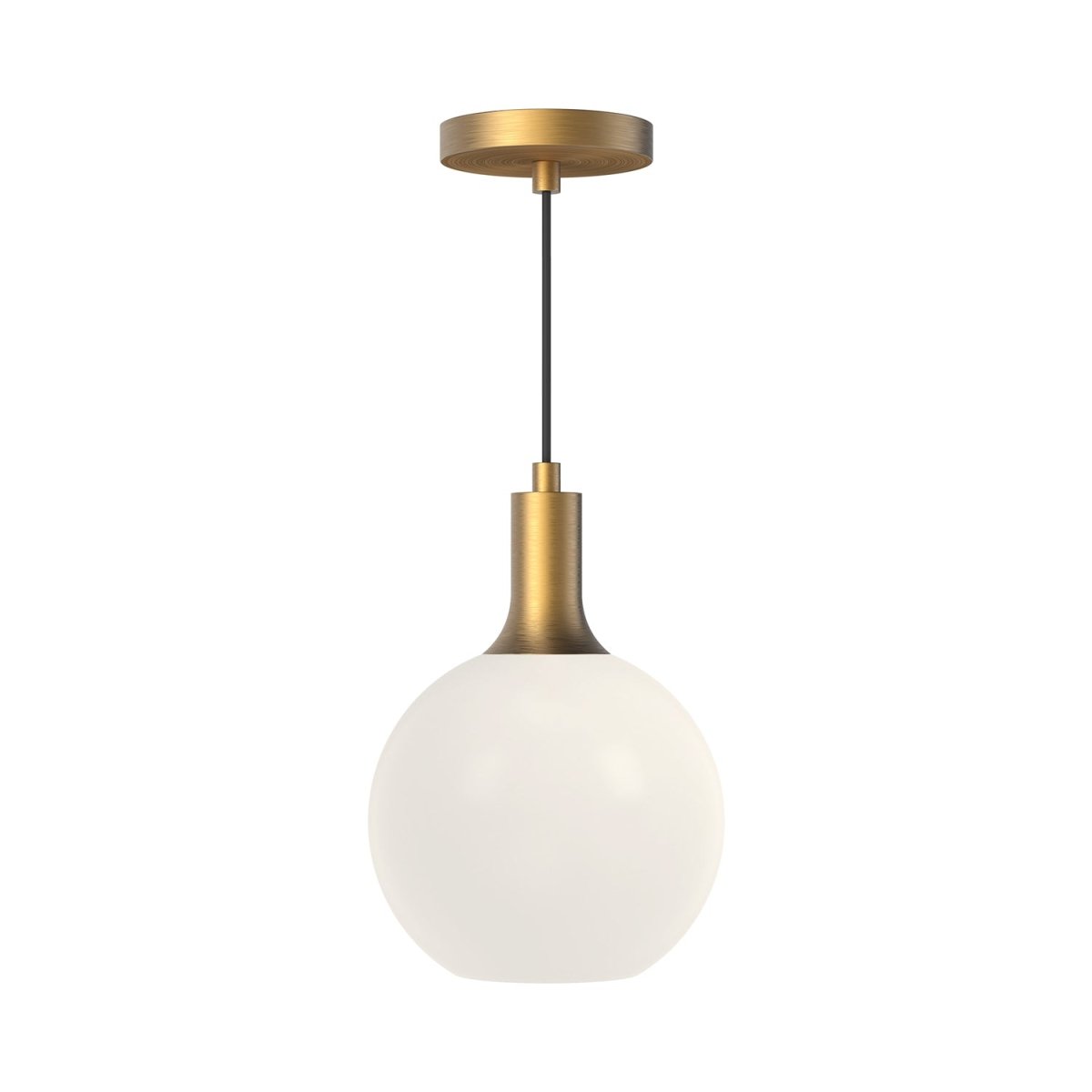 Suspension Castilla - Or vieilli Verre opal 7 7/8" by Alora Lighting | Luminaires & cie