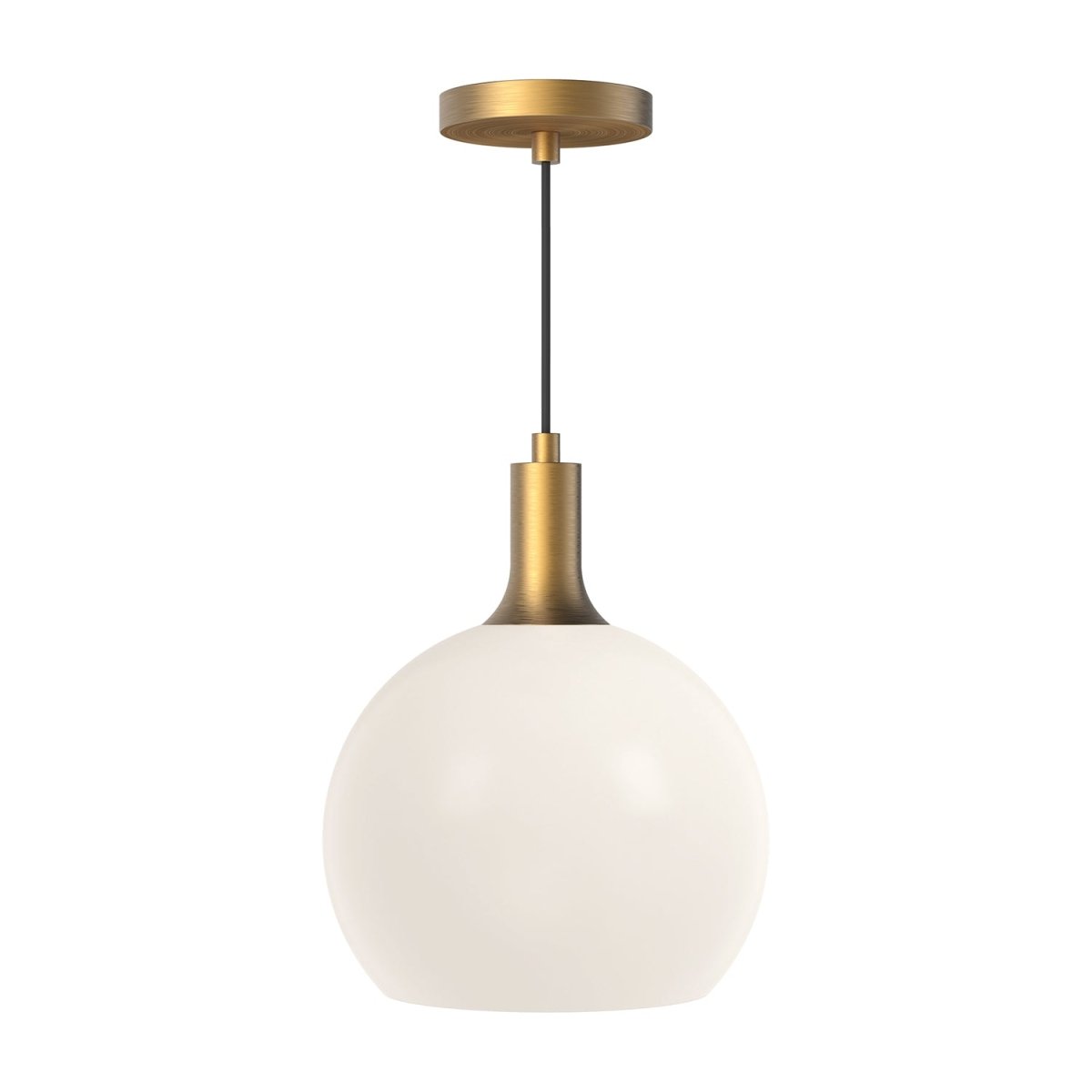 Suspension Castilla - Or vieilli Verre opal 9 7/8" by Alora Lighting | Luminaires & cie