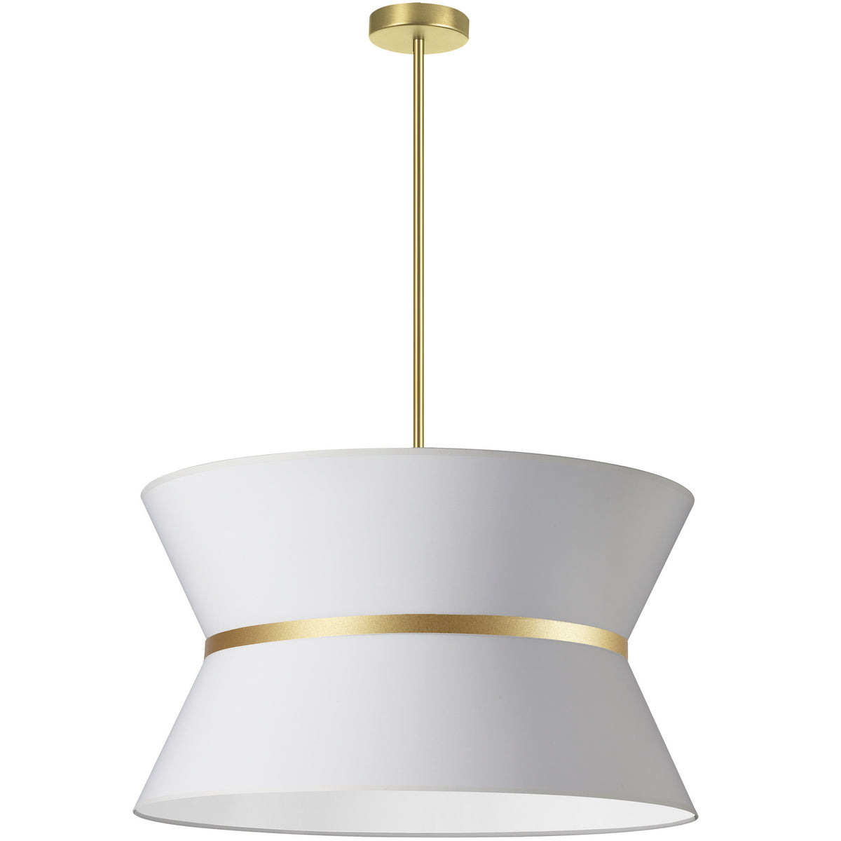 Suspension Caterine Blanc, Laiton vieilli – Dainolite
