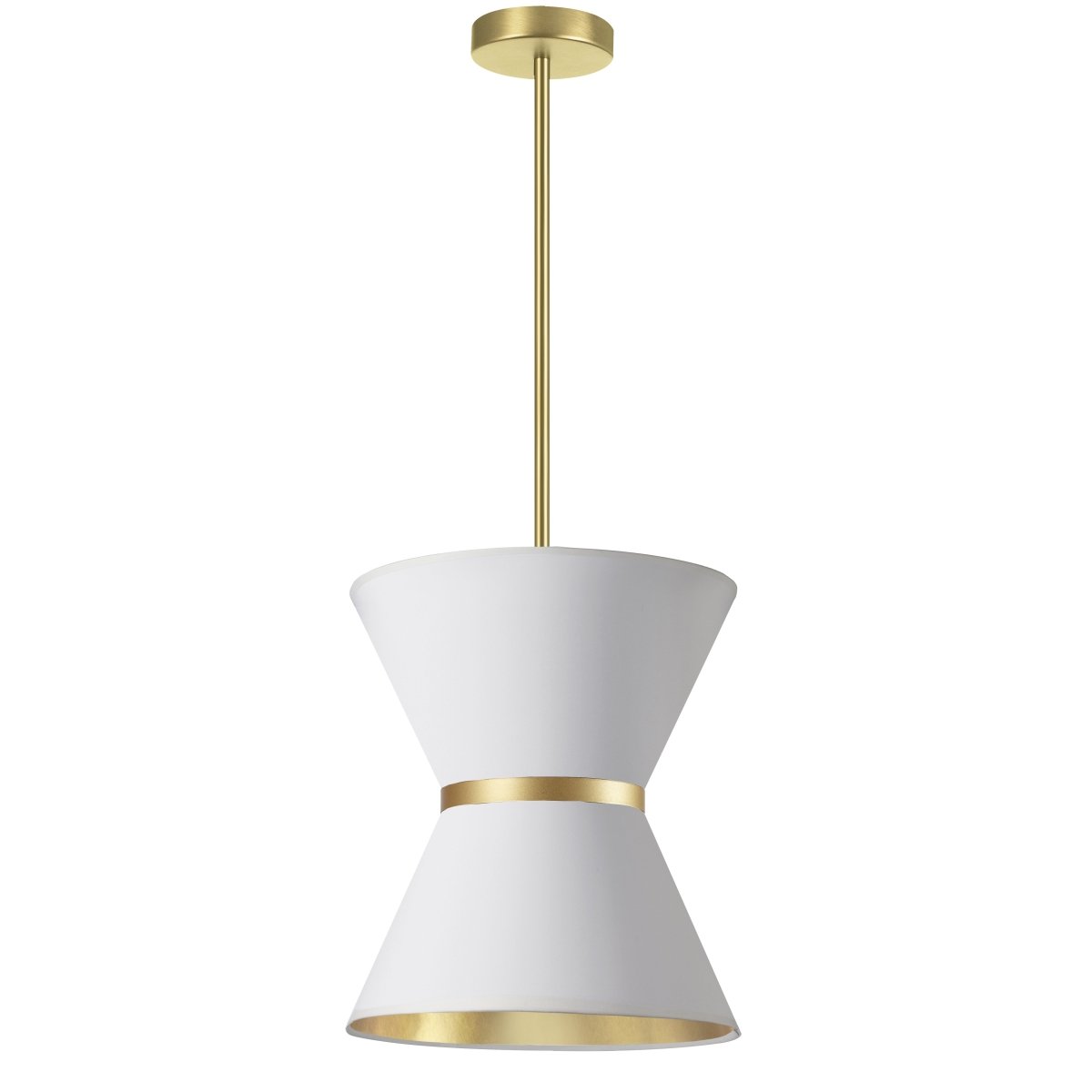 Suspension Caterine - Laiton vieilli Blanc et or 12" by Dainolite | Luminaires & cie