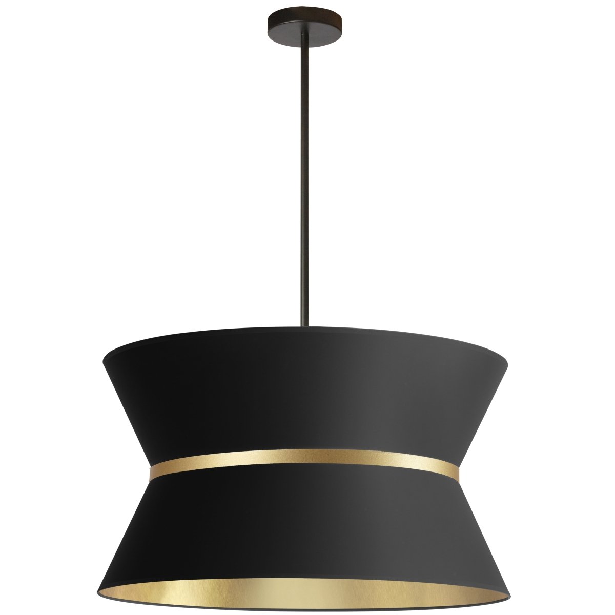 Suspension Caterine - Noir mat Noir et or 24" by Dainolite | Luminaires & cie