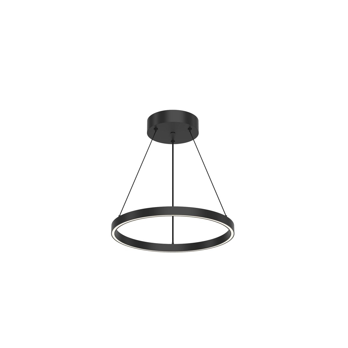 Suspension Cerchio - Noir 17 3/4" Éclairage vers le bas by Kuzco Lighting | Luminaires & cie