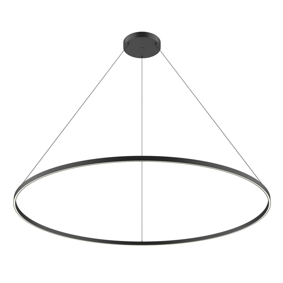 Suspension Cerchio - Noir 70 7/8" Éclairage vers le bas by Kuzco Lighting | Luminaires & cie