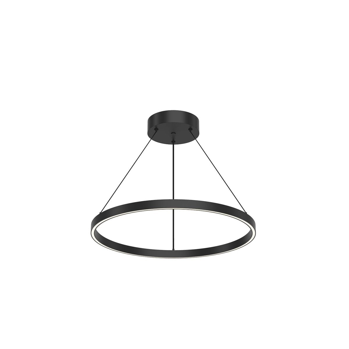 Suspension Cerchio - Noir 23 5/8" Éclairage Haut + Bas by Kuzco Lighting | Luminaires & cie