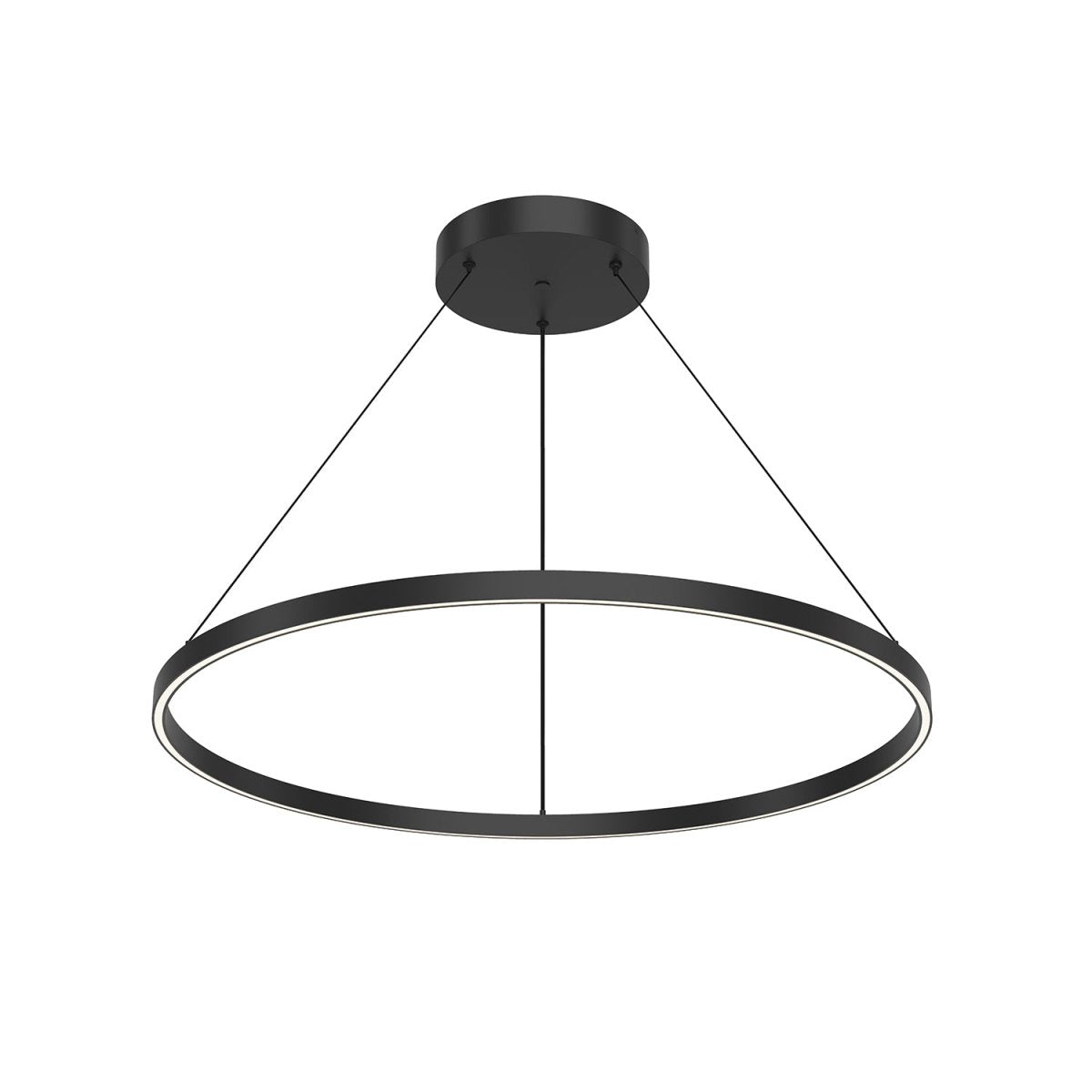 Suspension Cerchio - Noir 35 3/8" Éclairage Haut + Bas by Kuzco Lighting | Luminaires & cie
