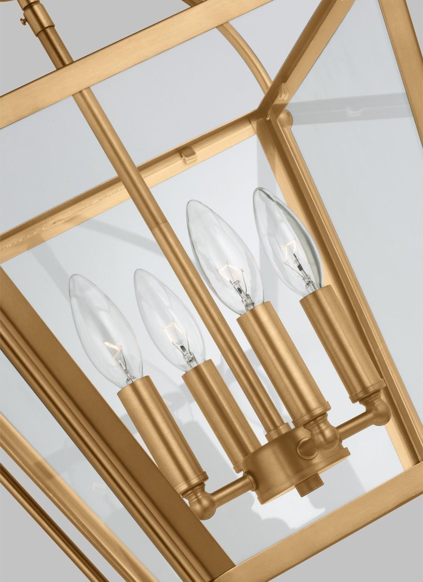 Suspension Charleston - Laiton satiné 13 7/8" Ampoules DEL incluses by Visual Comfort Studio | Luminaires & cie