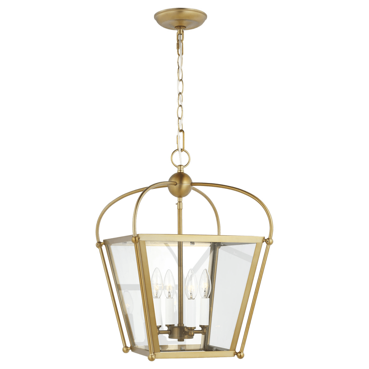 Suspension Charleston - Laiton satiné 13 7/8" Ampoules DEL incluses by Visual Comfort Studio | Luminaires & cie
