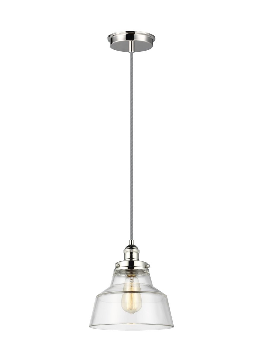 Suspension Cheminée Baskin - Nickel poli by Visual Comfort Studio | Luminaires & cie