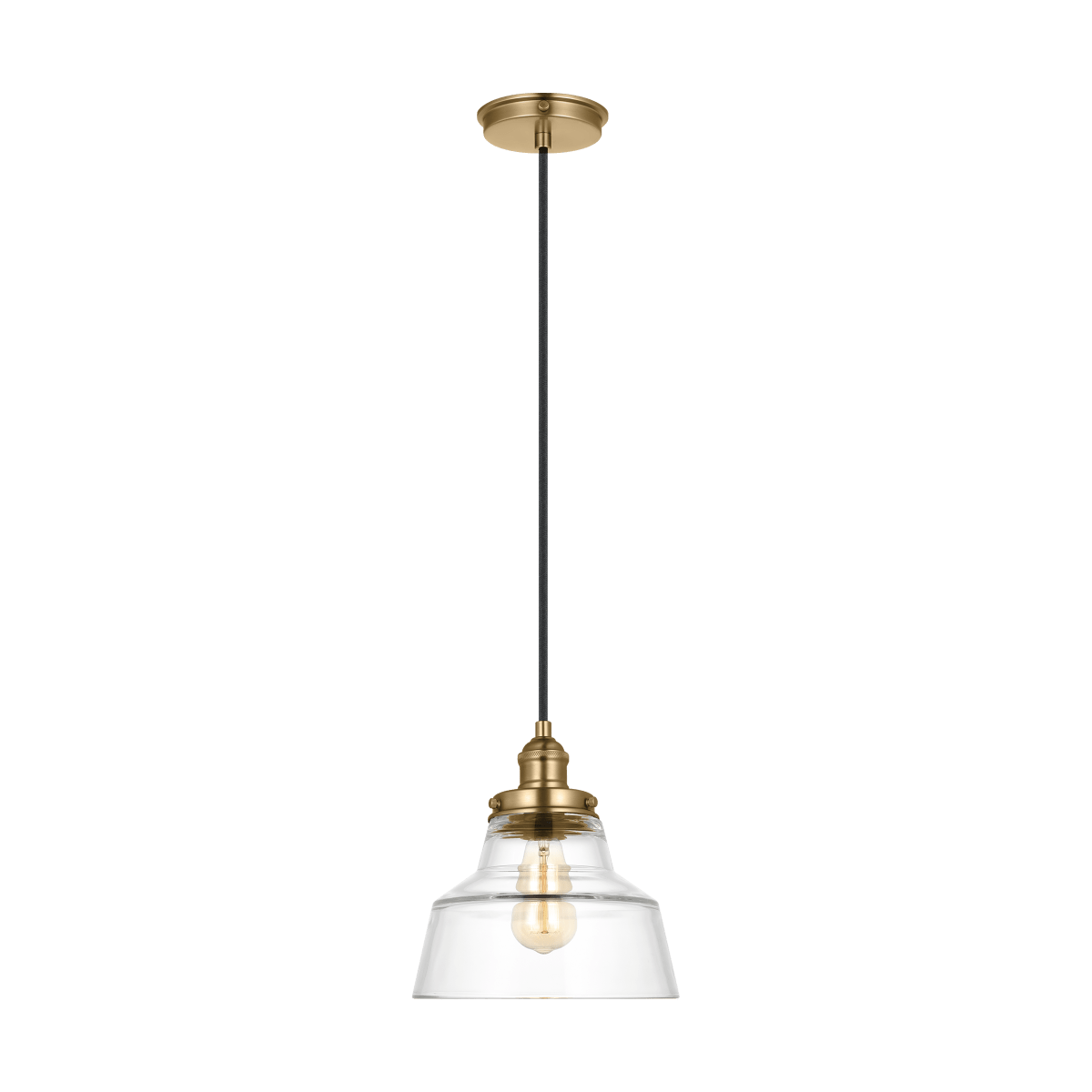 Suspension Cheminée Baskin - Laiton satiné by Visual Comfort Studio | Luminaires & cie