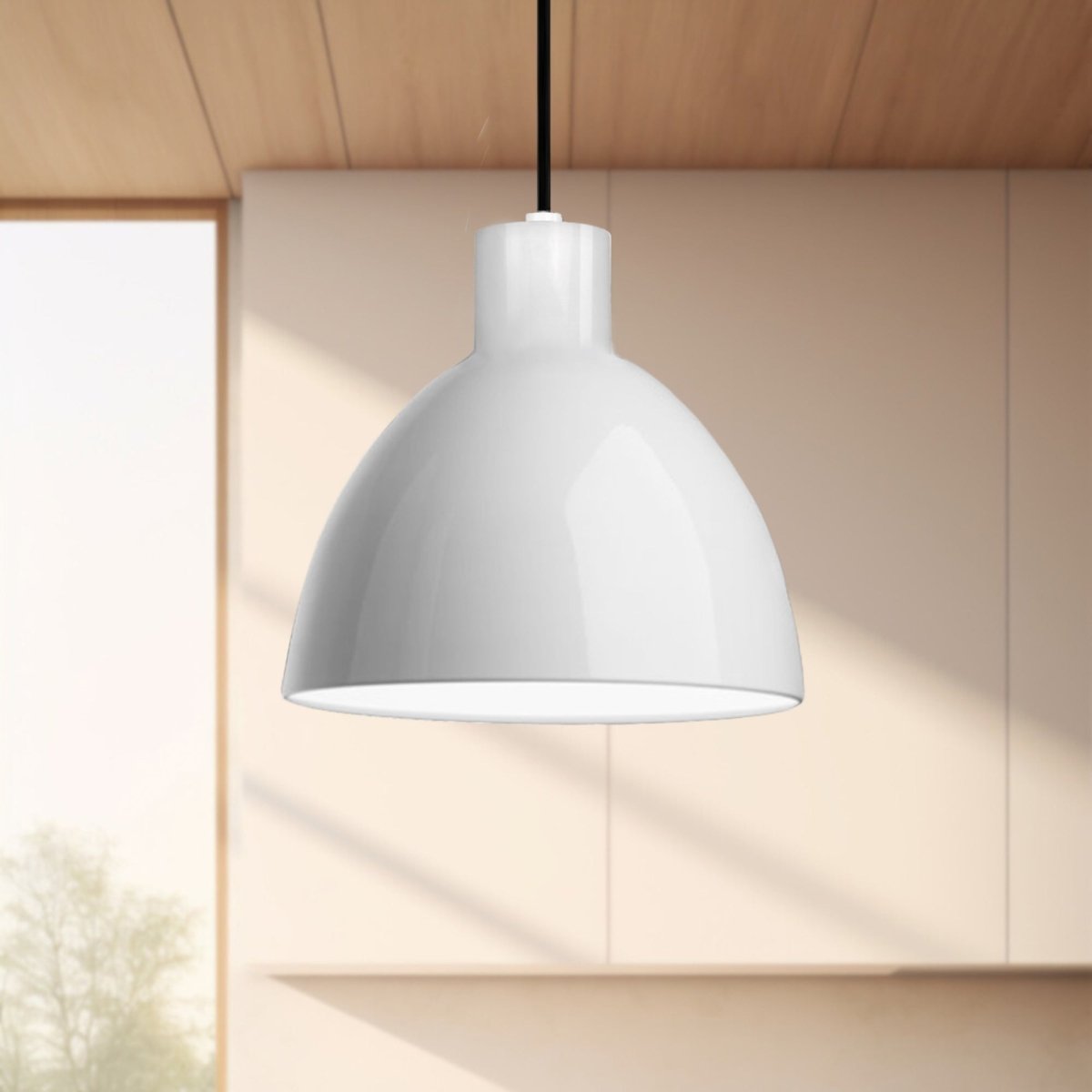Suspension Chroma - Blanc brillant 6 3/8" by Kuzco Lighting | Luminaires & cie