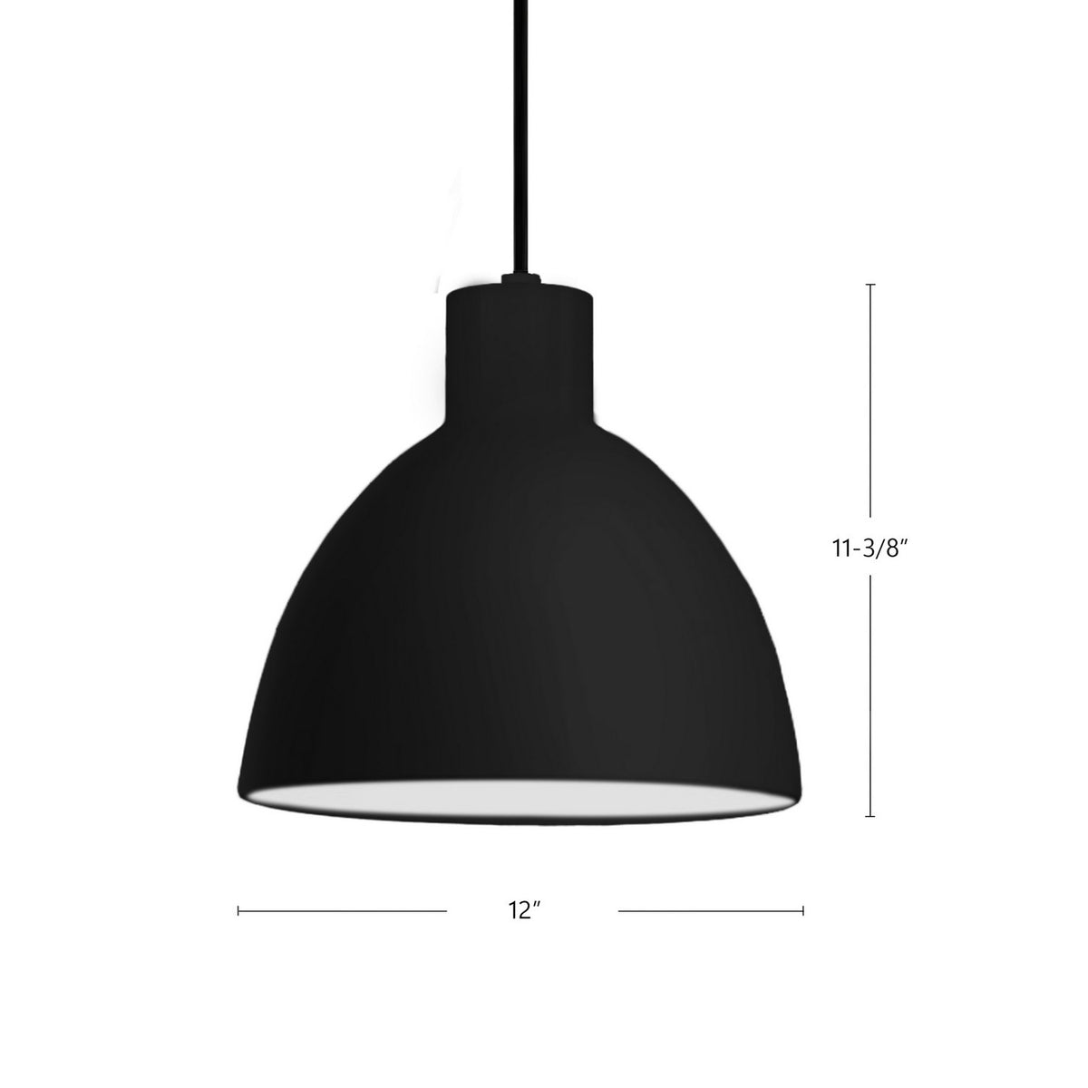 Suspension Chroma Noir – vue 2