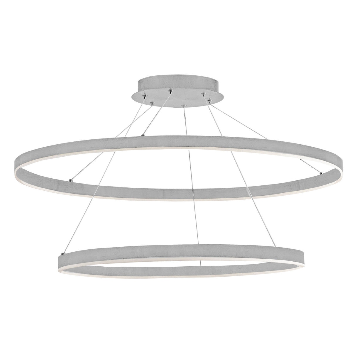 Suspension 2-étages Circulo 120V, Argent – Dainolite