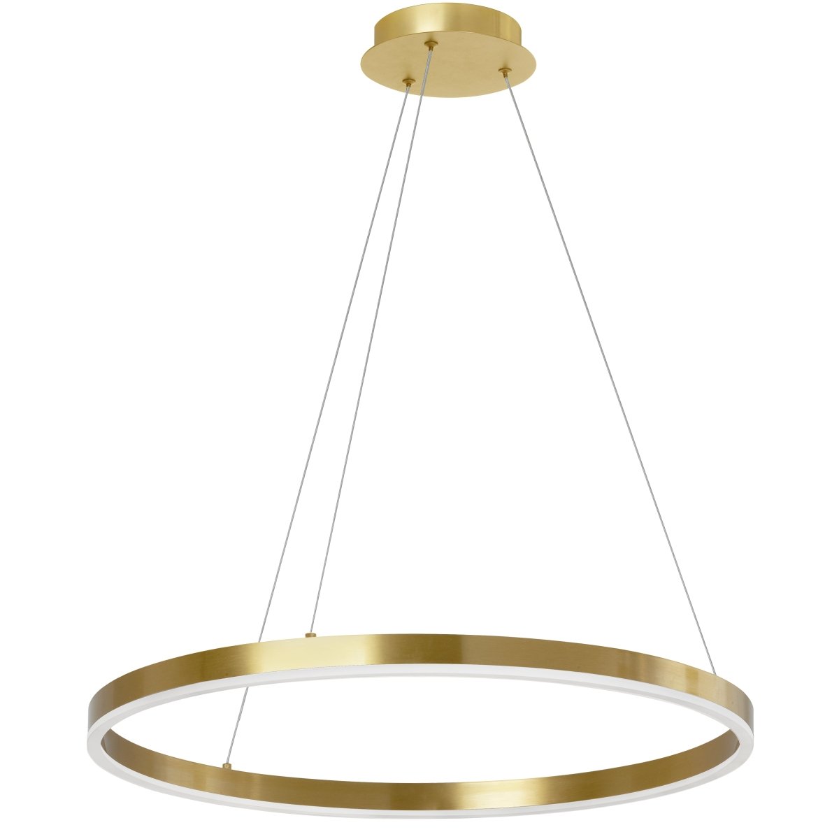 Suspension Circulo - Laiton vieilli 24" 1 - niveau - 3000°K by Dainolite | Luminaires & cie