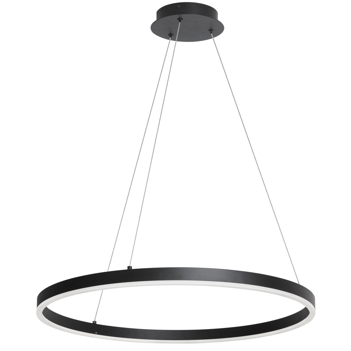 Suspension Circulo - Noir 24" 1 - niveau - 3000°K by Dainolite | Luminaires & cie