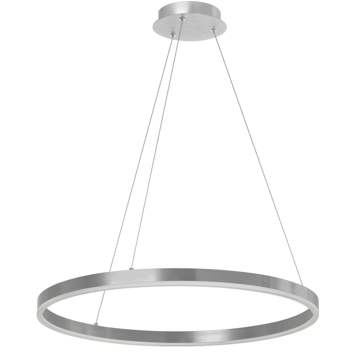 Suspension Circulo - Argent 24" 1 - niveau - 3000°K by Dainolite | Luminaires & cie