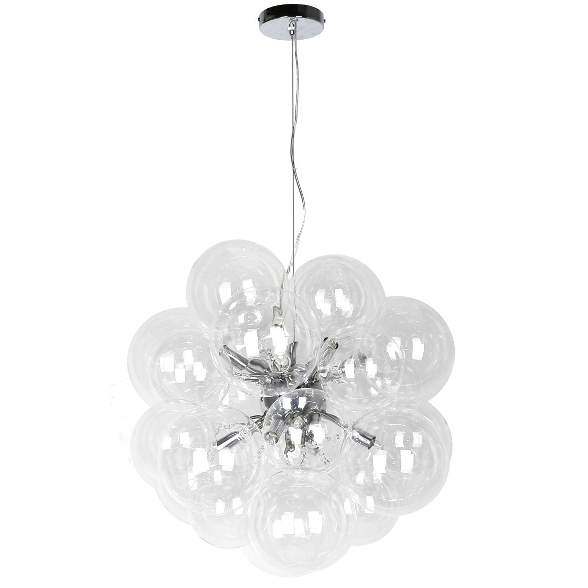 Suspension Comet - Chrome poli Clair by Dainolite | Luminaires & cie